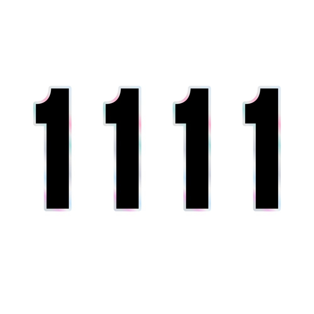 Holographic Chrome Numbers (pack of 4) – Garage 29 Graphics Ltd